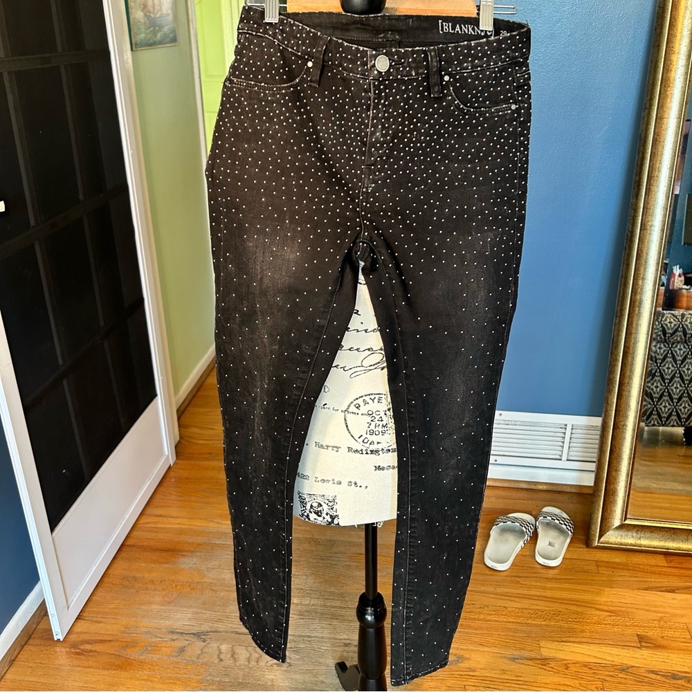 Blank NYC rhinestone faded jeans